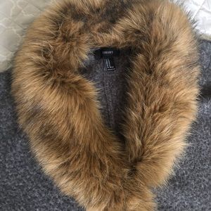 Two piece furry knitted cardigan